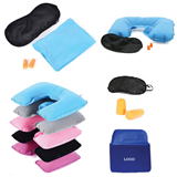 Pillow, Ear Plug and Eye Mask Travel Set